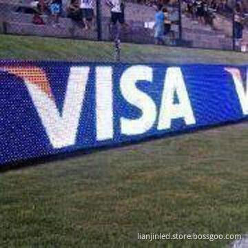 Football Stadium Perimeter Outdoor Full Color LED Screen Display, 25mm Pitch and 2R1G1B/Pixel